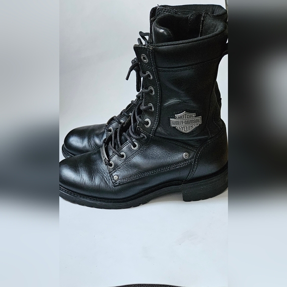 Harley-Davidson Men's Rugged Black Boots Size 9.5 - Picture 4 of 11